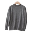 thumbnail image 2 of fatyb Boys Girls Knit Sweater Mock Neck Thermal Pullover Casual Kids Long Sleeve Fall Winter School Tops, 2 of 6