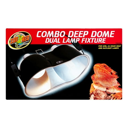 Zoo Med Combo Deep Dome Dual Lamp Fixture Com