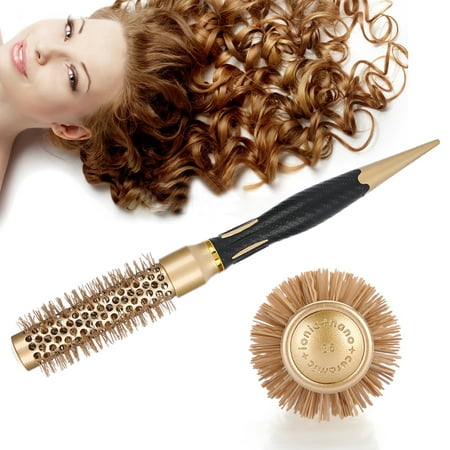 Round Brush for Blow Drying Round Hair Brush Professional Anion Anti-static Large Hair brushes Salon Styling Comb Gold & (Best Large Round Brush)