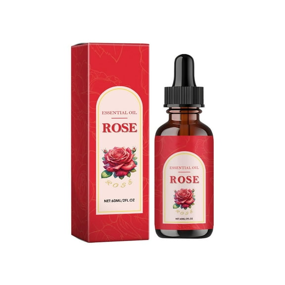 HHBEAUTY Rose Essential Oil 30ml - Aromatherapy, Skin Moisturizing, Anti-Aging, Reduce Pigmentation, Quickly Absorbed