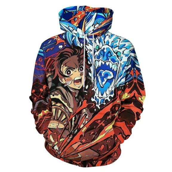 Demon Slayer Unisex Sweatshirts Loose Pullover Sweater Hooded Hoodie 3D Printing Jacket Winter Fall Clothes S