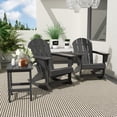 thumbnail image 4 of Polytrends  Laguna Hdpe All Weather Outdoor Patio Rocking Chairs With Side Table (3-Piece Set) Gray, 4 of 5