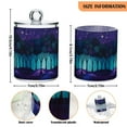 thumbnail image 5 of Yayeee 2 Pack Qtip Holder Bathroom Cotton Swab Canister with Lid Clear Dispenser Set, Purple Moonlight Forest, 5 of 6
