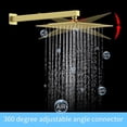 thumbnail image 3 of HLONK Shower System Shower Faucet Combo Set Wall Mount with 10" Rain Shower Head and Handheld Shower Faucet Brushed Gold Finish Brass Valve Rough, 3 of 5