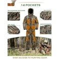 thumbnail image 4 of NEW VIEW Camouflage Hunting Clothes for Men, Silent Warm Hooded Jacket and Pants with Fleece Lined, Water-Resistant, Windproof Suits for Cold Weather (Leaf Camo XL), 4 of 7