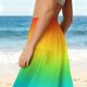 thumbnail image 5 of Pantalones de playa de gasa ligeros para mujer con protección solar, pantalones anchos de estilo bohemio estampados, blusa para mujer, 5 of 7