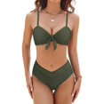 thumbnail image 1 of Women'sNormalSwimwearBikiniSwimsuit2PcsPlainBeachWearHolidayBathingSuits, 1 of 5
