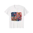 thumbnail image 1 of Floral American Flag T-Shirt, Sweatshirt, Boho Wildflower USA Graphic, Poppy and Daisy 4th of July Patriotic Shirt for Women, 1 of 6