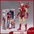 thumbnail image 2 of Figura de anime de Marvel Los Vengadores de 18 cm, Iron Man, Spider-Man, Capitán América, Thor negro, Pantera, figura decorativa, modelo de regalo, juguetes, 2 of 5