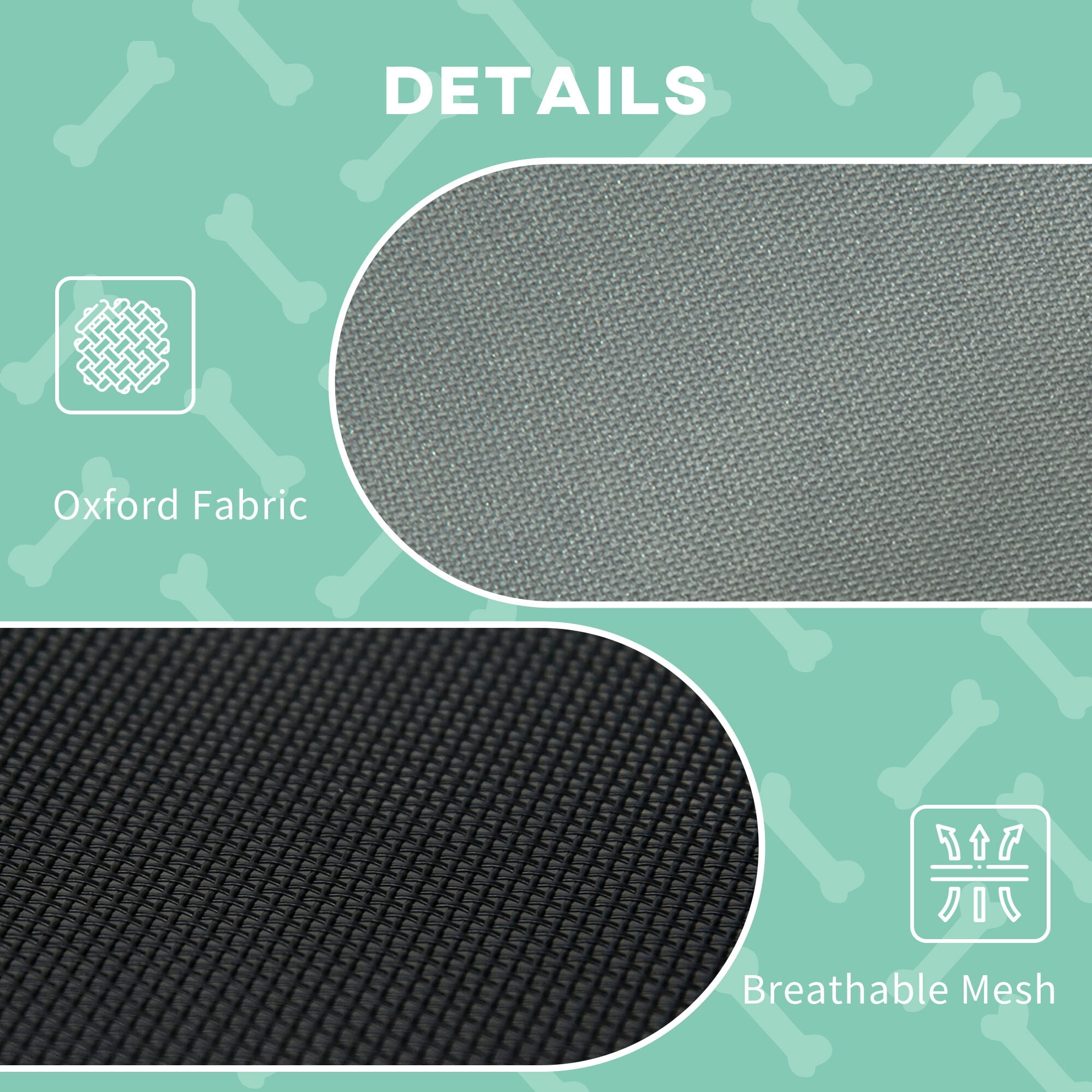 Orthopedic Dog Bed, PawHut Elevated Portable Dog Cot Pet Bed with UV Protection Canopy Shade, 36 inch, Gray, Gray Dog Bed,Metal Cat Bed, Pet Supplies Pet Beds & Furniture