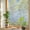 Lemon Yellow, variant on Rainbow Window Privacy Film, Grey Vintage Static Cling Decorative Window Film PVC, Modern Abstract Art Oil Paiting No Glue UV Blocking Glass Covering, Removable Stained Glass Sticker 17.7''x39.3''