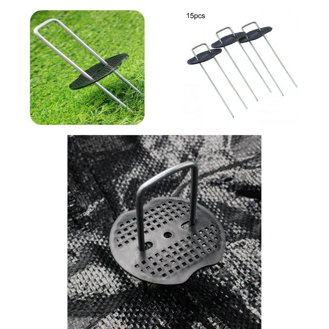 15Pcs Landscape Staples Durable Sturdy Reusable Concealed Portable Adjustable Mini Grass Barrier Fabric Garden Staples Daily Use
