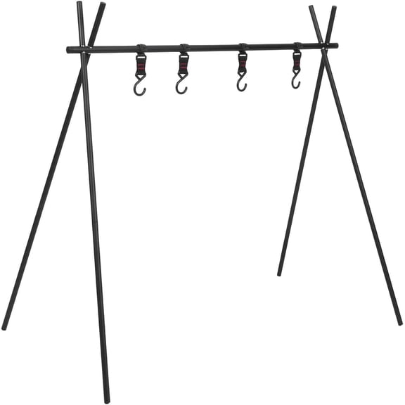 Campfire Swing Grill Stand, Portable Hanging Tripod Cooking Stand Grill Rack with Hooks and Storage Bag for Outdoor BBQ Picnic Cookware Party