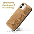 thumbnail image 3 of Case Yard Wooden Case Outside Soft TPU Silicone, Slim Fit Shockproof Wood Protective Phone Cover for Girls Boys Men and Women, Supports Wireless Charging Kittens Design case for iPhone-11, 3 of 7