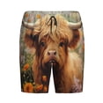 thumbnail image 6 of Daiia Cute Floral Cow Mens Woven Stretch Pajama Short,Short Pajama Pants-Small, 6 of 7