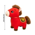 thumbnail image 2 of Encanto cultural: La mascota del Año del Caballo 2026 está diseñada en un estilo tradicional chino, con sillas de montar bordadas y crines de hilo dorado, que encarnan el estilo de las pinturas de cab, 2 of 6