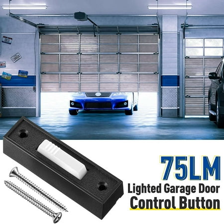 

3 Pcs Universal Garage Door Opener Switch 41A4166 Wired Lighted Wall Mounted Push Button Black Finish with White Button