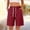 Red, variant on Cargo Shorts for Women Only Moment Womens Longer Shorts for Summer Chemical Fiber Blends Comfy Cotton Elastic Waist Drawstring Casual Shorts with Pockets Sky Blue,L