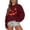 Brick Red, variant on Womens Sweatshirts Halloween Classic Punpkin Face Print Sweatshirt Fall Long Sleeve Pullover Tops (Grey L)