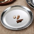 thumbnail image 7 of Steel Snack Fruit Tray Cosmetics Jewelry Storage Tray European Style Dinner Plates Silver 23cm, 7 of 7
