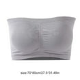 thumbnail image 4 of Strapless Bras Graceful Multicolor Hand Wash Formfitting Easy Matching Basic Style for Wireless Bra Off Shoulder Clothes Party Light grey, 4 of 5
