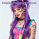 thumbnail image 1 of Tatuajes Temporales Morados de Anime, Pegatinas para Tatuajes de Halloween, Accesorios y Accesorios Morados., 1 of 6