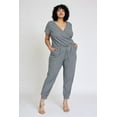 thumbnail image 6 of Solid Short Sleeve Surplice Jogger Jumpsuit | 5 Colors | S-3X, 6 of 29
