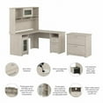 thumbnail image 3 of Cabot L Desk with Hutch and File Cabinet in Linen White Oak - Engineered Wood, 3 of 7
