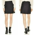 thumbnail image 1 of Sandro Oro Ruffled A-line Mini Skirt in black size 1, 1 of 1