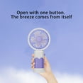 thumbnail image 5 of RoamHome Electric Mini Fan Charging Small Fans USB Rechargeable Handheld Battery Powered Portable Fans Personal Cooling Fan That Blows Cold Air (Purple), 5 of 7