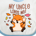 thumbnail image 4 of Inktastic My Uncle Loves Me Cute Baby Fox Boys or Girls Baby Bib, 4 of 4