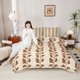 thumbnail image 4 of jejeloiu Retro Leaf Print Twin Comforter Sets,Brown Beige Bedding Set For Teens Reversible 2-Piece, 4 of 8