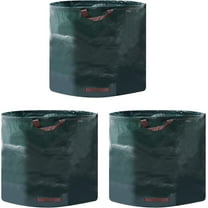 3-Pack 16 Gallon Garden Reusable Yard Waste Bags, Collapsible Leaf Bags with Handles, Large Home Garden Waste Bags for Leaves, Reusable Leaf Bags, Garden Bags Waste