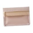 thumbnail image 4 of Bolsa de joyería de joyería de viaje con cremallera conveniente terciopelo organizador de joyería transparente para aretes pulseras collares anillos, 4 of 8