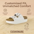 thumbnail image 4 of Cushionaire Plane Comfortable Platform Womens Sandals with Double Buckle Straps and Genuine Suede Cushioned Footbed, Wide Widths Available, 4 of 13