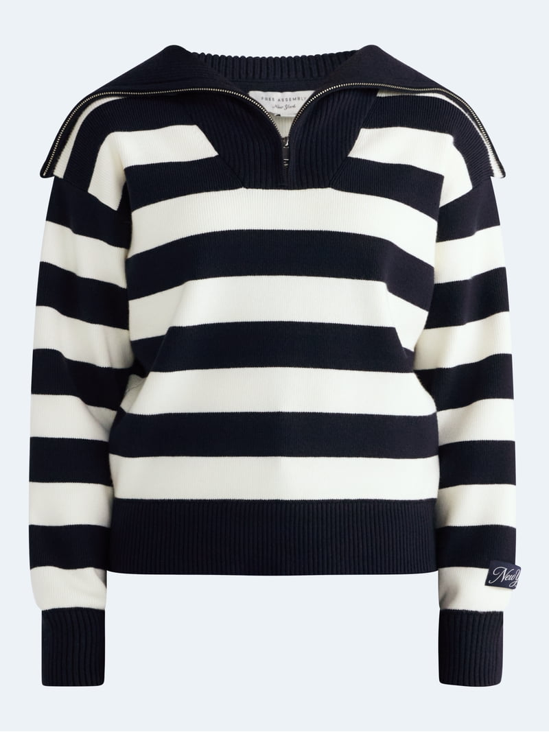 Free Assembly Women's and Women Plus Quarter-Zip Sweater