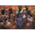 thumbnail image 2 of Unknown 14x11 Black Ornate Wood Framed with Double Matting Museum Art Print Titled - Matriarchs, 2 of 4