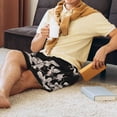 thumbnail image 4 of Daiia Japanese White Crane Mens Woven Stretch Pajama Short,Short Pajama Pants-Large, 4 of 9