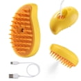 thumbnail image 1 of Cepillo de vapor para gatos, cepillo de vapor 3 en 1, cepillo de vapor para gatos para masaje, cepillo de vapor para mascotas para cabello enredado y suelto (amarillo), 1 of 5