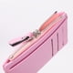 thumbnail image 4 of Monedero de cuero retro para mujer con cremallera Patrón de litchi Tarjetero para hombre (rosa), 4 of 7