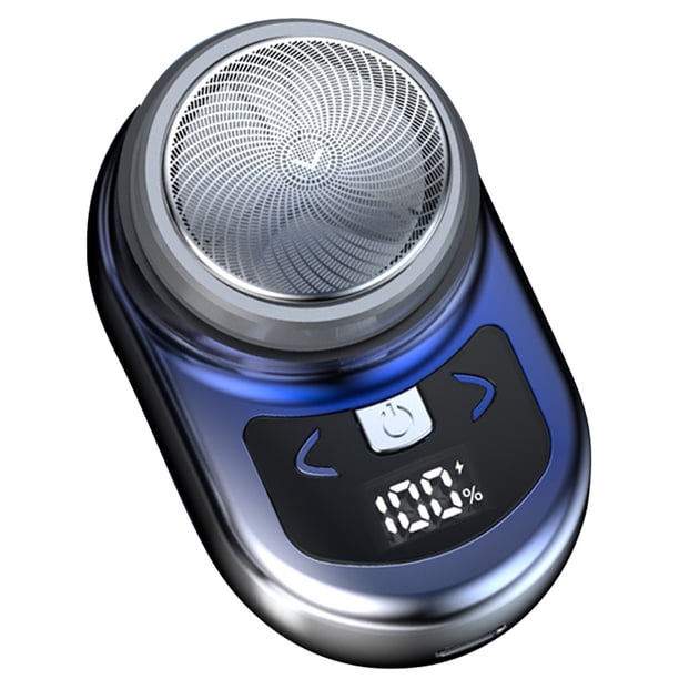 Afeitadora Eléctrica Con Pantalla Potencia Digital Mini Afeitadora Portátil Recargable Por USB (azul Degradado) Azul Degradado 009 Versión Económica