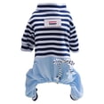 thumbnail image 2 of Billuyoard Mono para mascotas, reemplazo a rayas, transpirable, lavable, Unisex, para interiores y exteriores, ropa para mascotas, ropa, regalo de Ropa para mascotas Azul, 2 of 6