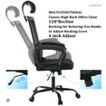 thumbnail image 5 of Ergonomic Office Chair High Back Mesh Office Chair With Comfort Lumbar Support and Armrests Desk Chair, Black, 5 of 6