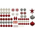thumbnail image 1 of Période festive Assortiment de 100 ornements rouge et argent, 1 of 4