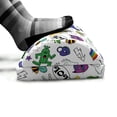 thumbnail image 5 of Emoticon Foot Rest, Vivid Colored Composition of Fun Retro Cartoon in 80s and 90s Comic Style, Non-Slip Backing Adjustable Ergonomic Memory Foam Leg Support for Office, Multicolor, by Ambesonne, 5 of 5