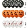 thumbnail image 4 of 12-30pcs 12 In Latex Balloons 3 Styles Bloody Hand and Skull  Scary Expression Balloons for Halloween Party Decoration Supplies, 4 of 9