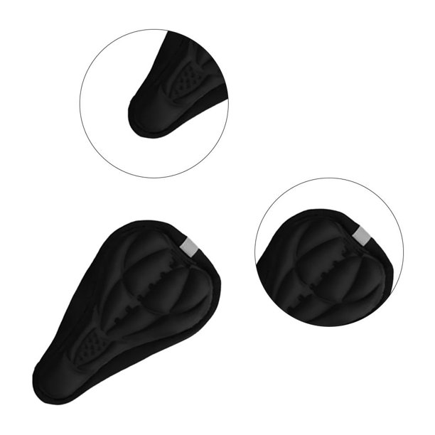 Funda para asiento de sillín de bicicleta Cojín cómodo para bicicleta de carretera de montaña (negro)