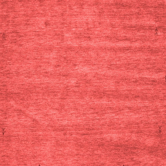 Ahgly Company Indoor Square Abstract Red Contemporary Area Rugs, 6' Square