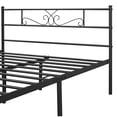 thumbnail image 3 of 13 inch Classic Metal Bed Frame with Headboard Mattress Foundation/Platform Bed/Slatted Bed Base for Adult and Teens at Home, Dorm, Black, Full Size, 3 of 5