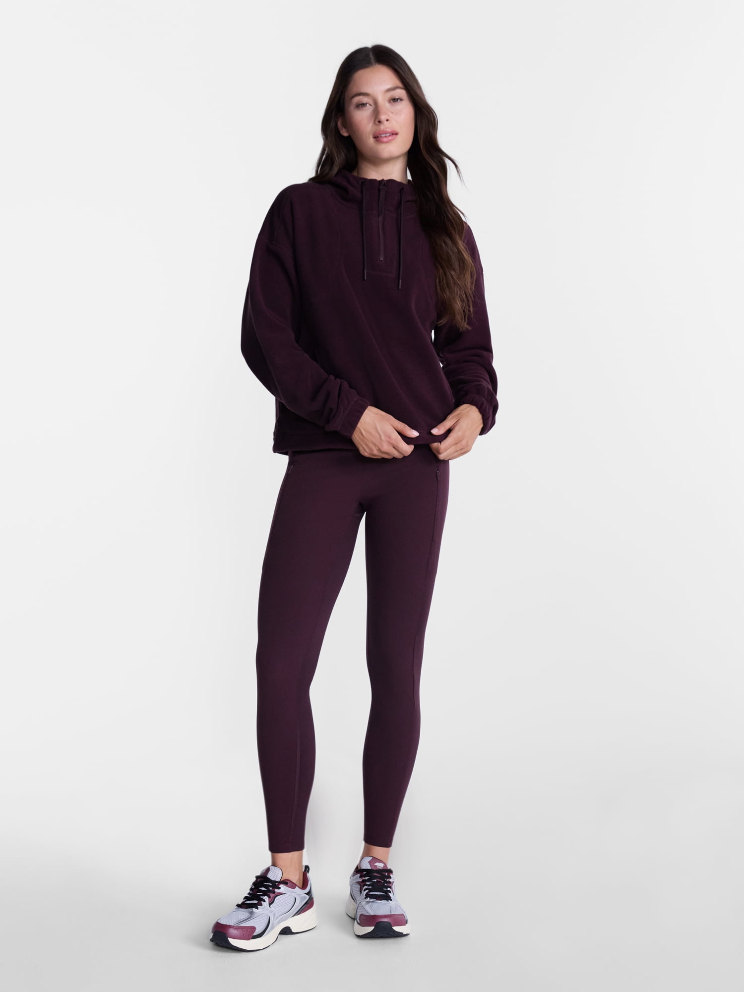 Avia Women's Quarter Zip Fleece Hoodie, Sizes XS-XXXL
